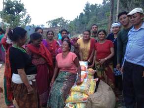 Grateful and happy for receiving food