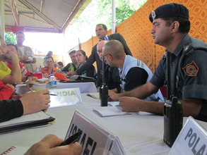 Meeting with rescue teams