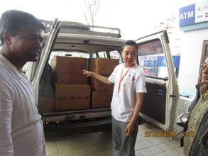 Coordinating delivery of relief goods in Kathmandu