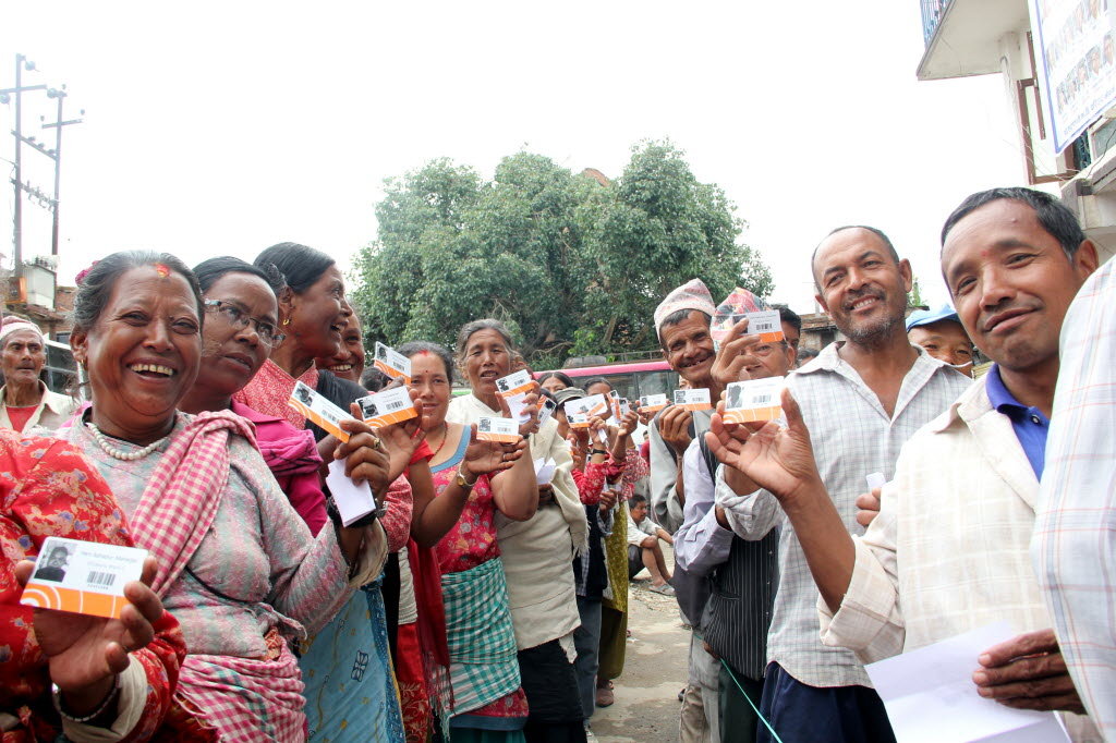 waiting in queue for cash distribution