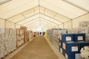 World Vision warehouse in Kathmandu