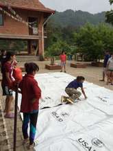 Cutting tarps for distribution