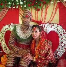 Bindu and Prems' Wedding Portrait