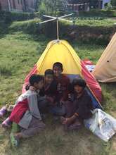 The boys gave away this tent