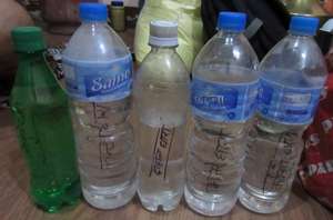 Collected water samples