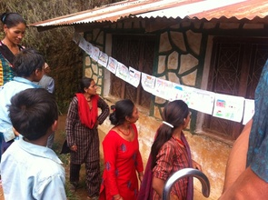 Parents observing work of their children