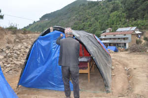 Tents being set-up at Dalchowki