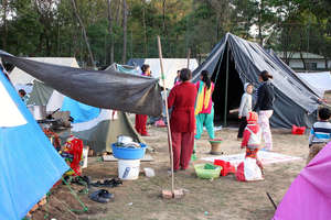 Sanitation condition at temporary settlement