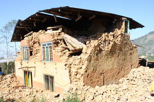 Damaged House due to earthquake