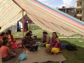 PHASE works from tents  - 28th April 2015