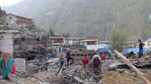 PHASE Nepal staff supporting fireaffected families