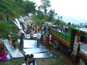 CGI sheet distribution right after the earthquake