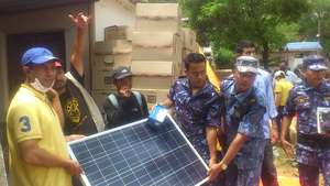 HHC donating solar panels to Dhading police