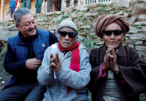 Patients after treatment at an HHC medical camp