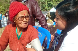 A patient being treated at an HHC medical camp