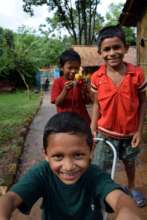 Our boys having fun at the transit home