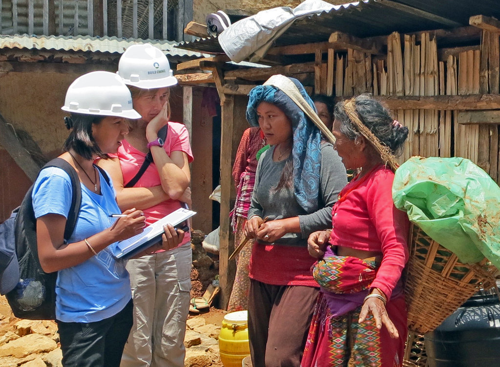 Meeting families in Nepal
