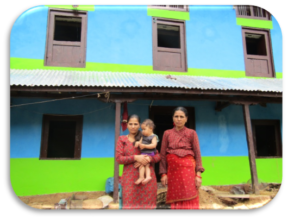 Family with finished retrofit house