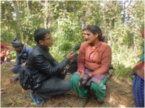 Listening to a woman in Dolakha district