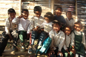 children from school built by Global Reach