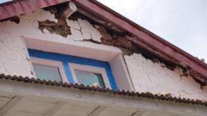 Exterior damage to Solukhumbu Community Eye Center