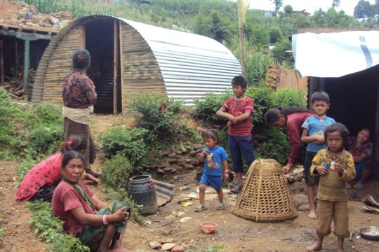 Temporary Shelter constructed by Tilganga