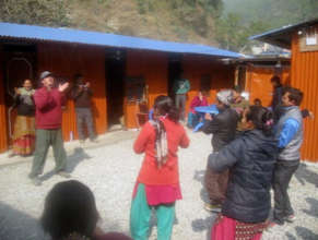 Teachers in music therapy training workshop