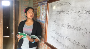 Anu gives lessons in her local Kishori Club.