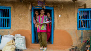 Sita and friends at her home. BRAC/Natalia Atkins