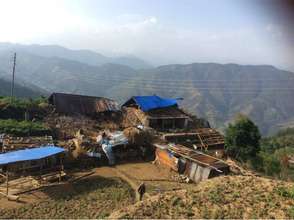 The village destroyed by earthquake