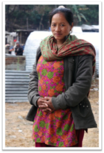 Devi is 9 months pregnant with her second baby.