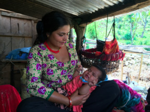 New mom living in temporary facility post EQ