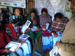 FCHVs getting trained in using mhealth technology
