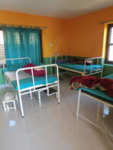 Newly renovated birthing center delivery room.