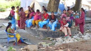 FCHVs with new mothers preparing for training