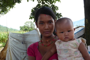 Salina with her 6 month old daughter