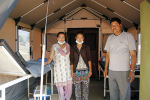 Skilled birth attendants in OHW birthing tent