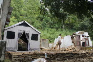 Temporary Tents Set Up