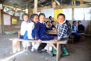 Girls at Ramailo Jyoti - Temp Learning Center