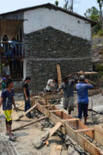 The work @ Mukli Lower w/ the foundation & footer