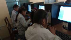 Students learning Computer