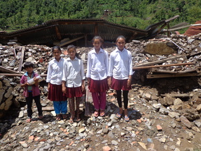 Girl students at the school