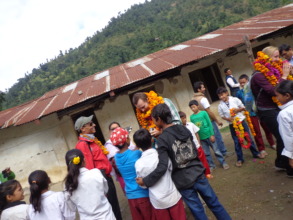 Welcomed heartly by school students and teachers.