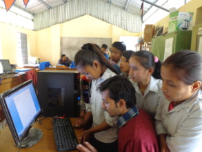 Students learning Computers