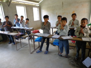 Students welcoming us