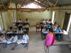 Students taking exam