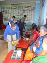 Serving a food