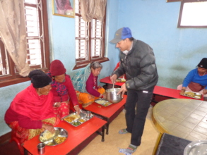 Chairman serving nutrition food
