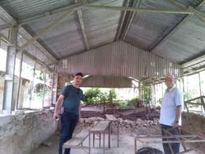 a scene  of broken classroom