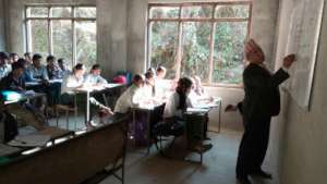 Teacher teaching math subject